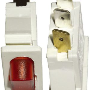 Kávéfőző alkatrész, VILÁGÍTÓ WIPPKAPCSOLÓ BILLENŐKAPCSOLÓ fehér  1 POL 16A ew00543