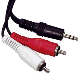 Audio kábel 3,5MM-es JACK DUGÓ,- 2XRCA DUGÓ SZTEREO 1,5M  ew01704