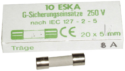 KERÁMIA, Üveg BIZTOSÍTÉK, MÉRET:5X20MM 10DB/csomag ew01775