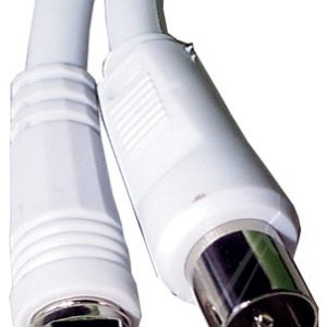 ANTENNAKÁBEL 1,5M FEHÉR KOAX DUGÓ/F-DUGÓ ew01815