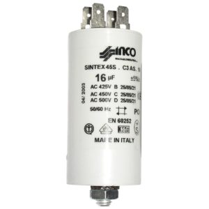 Mosógép alkatrész 16,0UF-400/450V motor INDÍTÓKONDENZÁTOR ew01838