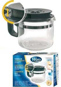 Kávéfőző alkatrész, Kávéskanna univerzális 9/12 csészés  W-PRO ew01901