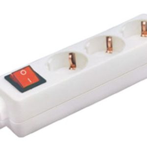 220 V-OS HÁLÓZATI ELOSZTÓ kapcsolóval, 3m-es vezetékkel ew02489