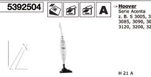 Porszívó alkatrész, H122 PORSZÍVÓZSÁK 5db HOOVER S3005-S3205 porszívóhoz ew02931