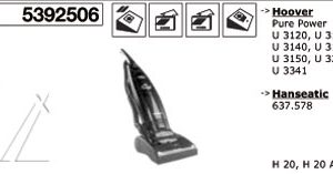 Porszívó alkatrész,papír PORSZÍVÓZSÁK 4db HOOVER U3120,U3128,U3130,U3137,U3140,U3141,HANSEATIC, 637,578, H20, H20 A  porszívóhoz  ew02933