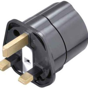 Hálózati csatlakozó angliai GB utazáshoz, Angol FÖLDELT dugóval magyar aljzattal ew03470