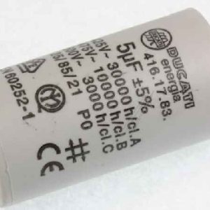 Mosógép, mosogatógép alkatrész, 5,0UF, 450V, INDÍTÓKONDENZÁTOR Arcelik, Ariston, BEKO, Whirpool, Indesit motorokhoz ew04167