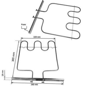 Tűzhely alkatrész Alsó fűtőbetét 1100W WHIRLPOOL, Indesit K644MS tűzhelyhez ew04544