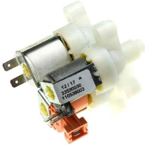 Mosógép alkatrész, mágnesszelep HÁROMSZOROS VILLAMOSSZELEP AEG Lavamat L78810 mosógéphez ew04599