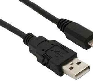 Informatikai adatátviteli és mobiltelefon töltő kábel, USB A dugó - micro USB dugó 5pólusú ew04834