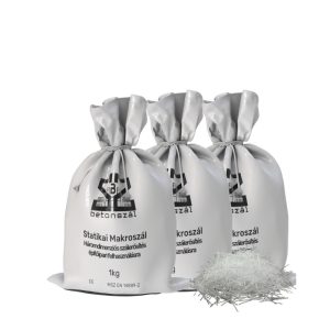 Fiber szál, beton erősítő szál. 1 kg/csomag. Statikai makrószál (42-45 mm)