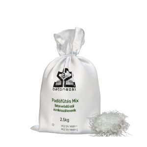 Padlófűtés Mix. 2.5 kg/zsák. Beton erősítő szál és mikroszál keverék - 1m3 padlófűtés