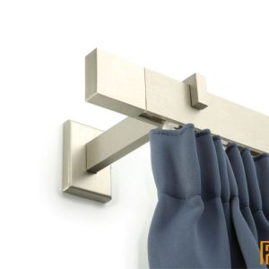 (12 méret) Elegante egysoros design függöny karnis szett (2.25méter) - Alu szatén. Szimpla Alu