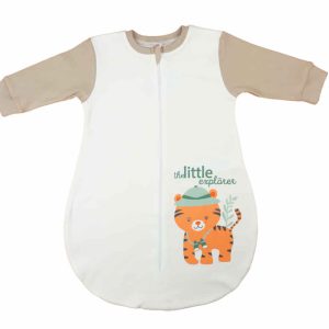 Hosszú ujjú vékony pamut hálózsák tigris mintával 1 TOG