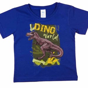Rövid ujjú fiú póló dinoszauruszos mintával