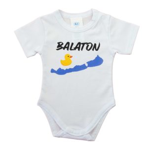 Rövid ujjú baba body Balaton mintával