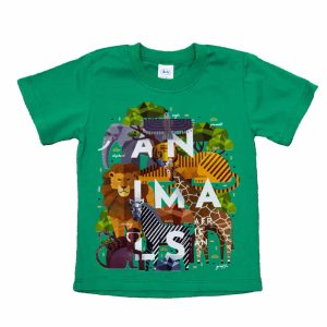 Rövid ujjú fiú póló Animals mintával