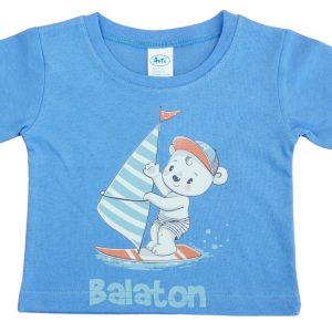 Rövid ujjú Balatonos vitorlás maci póló