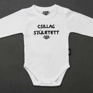 Dorko Dorko DRK "Csillag Született" mintával nyomott hosszú ujjú baba body