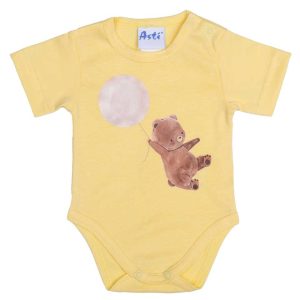 Rövid ujjú baba body cuki Mackó mintával