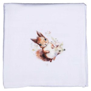 Textil tetra pelenka mókus mintával 70x70cm