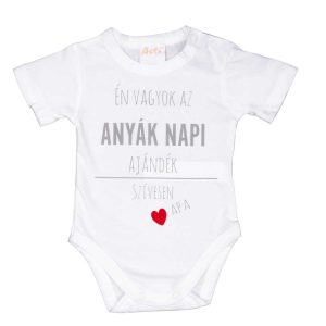 Rövid ujjú Anyák napi baba body