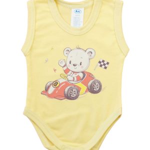 Ujjatlan baba body autós maci mintával