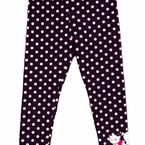 Belül enyhén bolyhos kislány leggings cica mintával