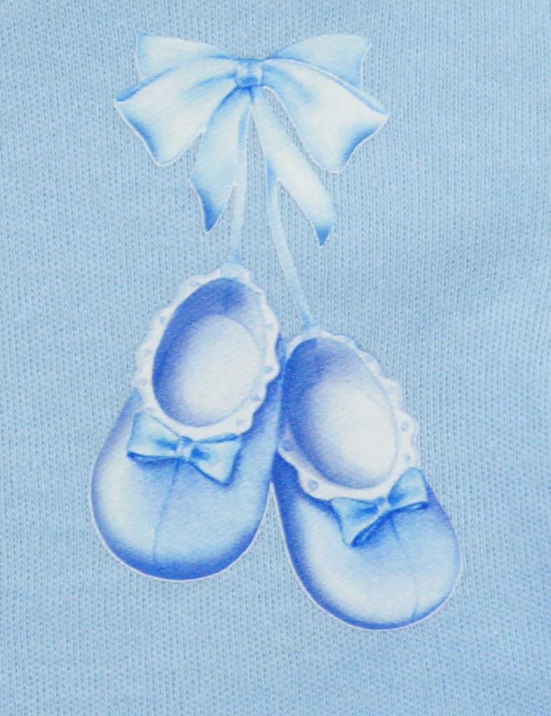 Elöl patentos hosszú ujjú baba body – Kis cipő mintával - Image 2