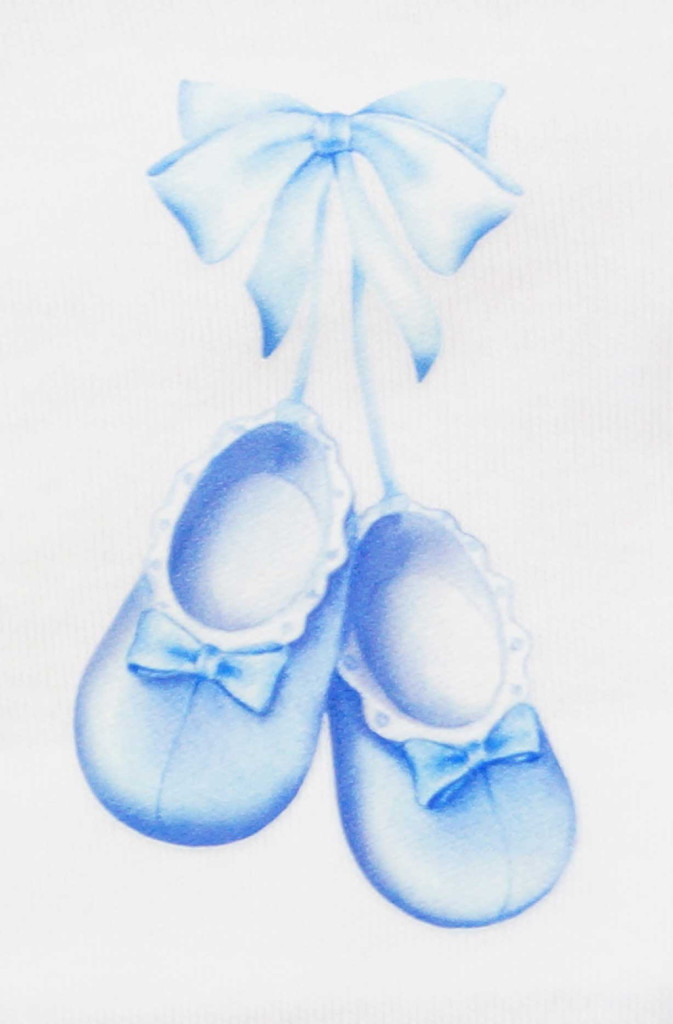 Elöl patentos hosszú ujjú baba body – Kis cipő mintával - Image 2