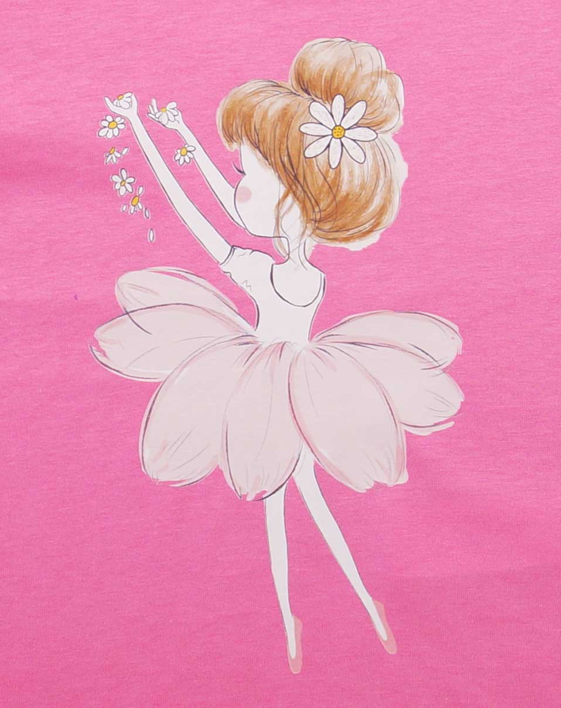Hosszú ujjú lány póló – Balerina mintával - Image 2