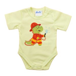 Rövid ujjú baba body Dínós mintával