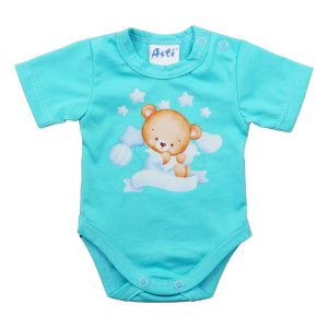 Rövid ujjú baba body Macis mintával