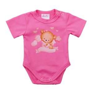 Rövid ujjú baba body Macis mintával