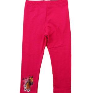 Kislány bolyhos leggings Lovas mintával