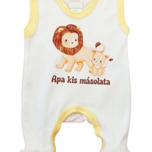 Apák napi ujjatlan pamut rugdalózó