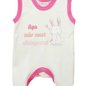 Apák napi ujjatlan pamut rugdalózó