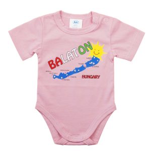 Rövid ujjú baba body Balaton felirattal