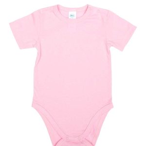 Egyszínű, rövid ujjú baba body
