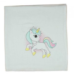 Unikornis textil-tetra pelenka 70 x 70 cm
