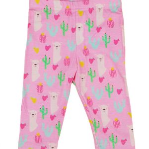 Láma mintás pamut hosszú leggings