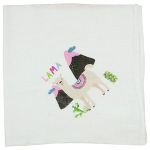 Textil tetra pelenka láma mintával 70x70 cm