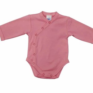 Egyszínű, hosszú ujjú elöl patentos baba body