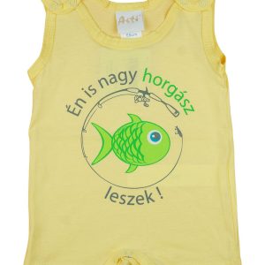 "Én is nagy horgász leszek" feliratos ujjatlan napozó