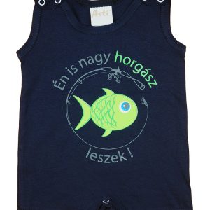 "Én is nagy horgász leszek" feliratos ujjatlan napozó