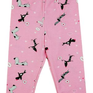 Kutyusos lányka pamut leggings