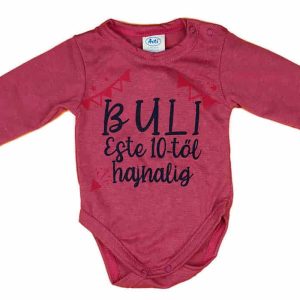 Buli este 10-től hajnalig feliratos baba body