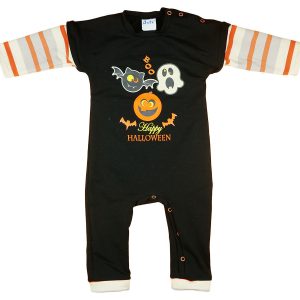 Halloween mintás hosszú ujjú rugdalózó