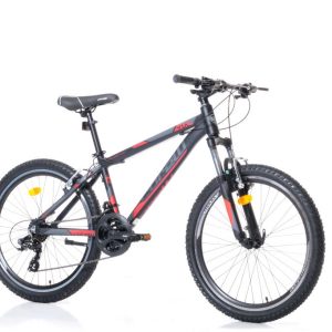 Corelli Via 1.3 24" gyerek MTB könnyűvázas kerékpár Fekete-Piros