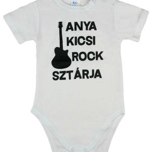 Rövid ujjú feliratos baba body